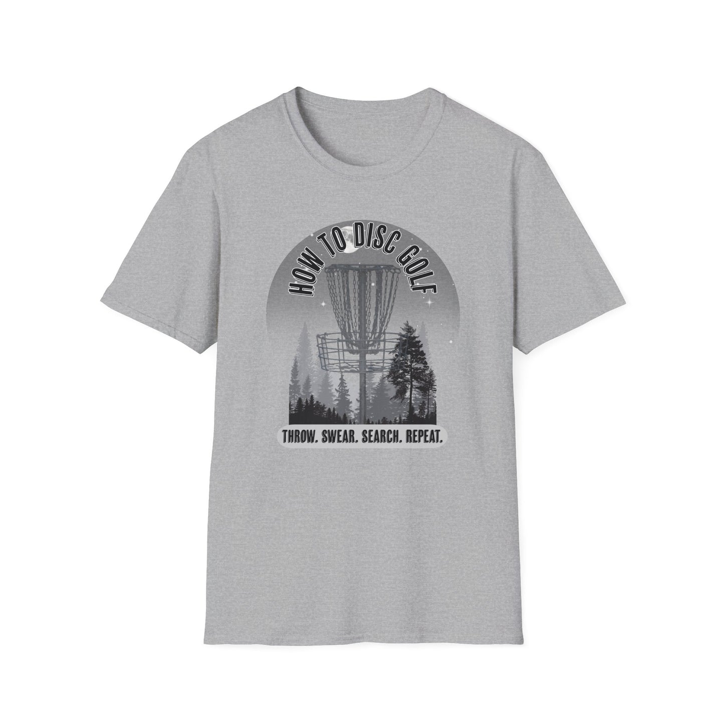 How to Disc Golf Disc Golf Apparel Softstyle T-Shirt by Celestial