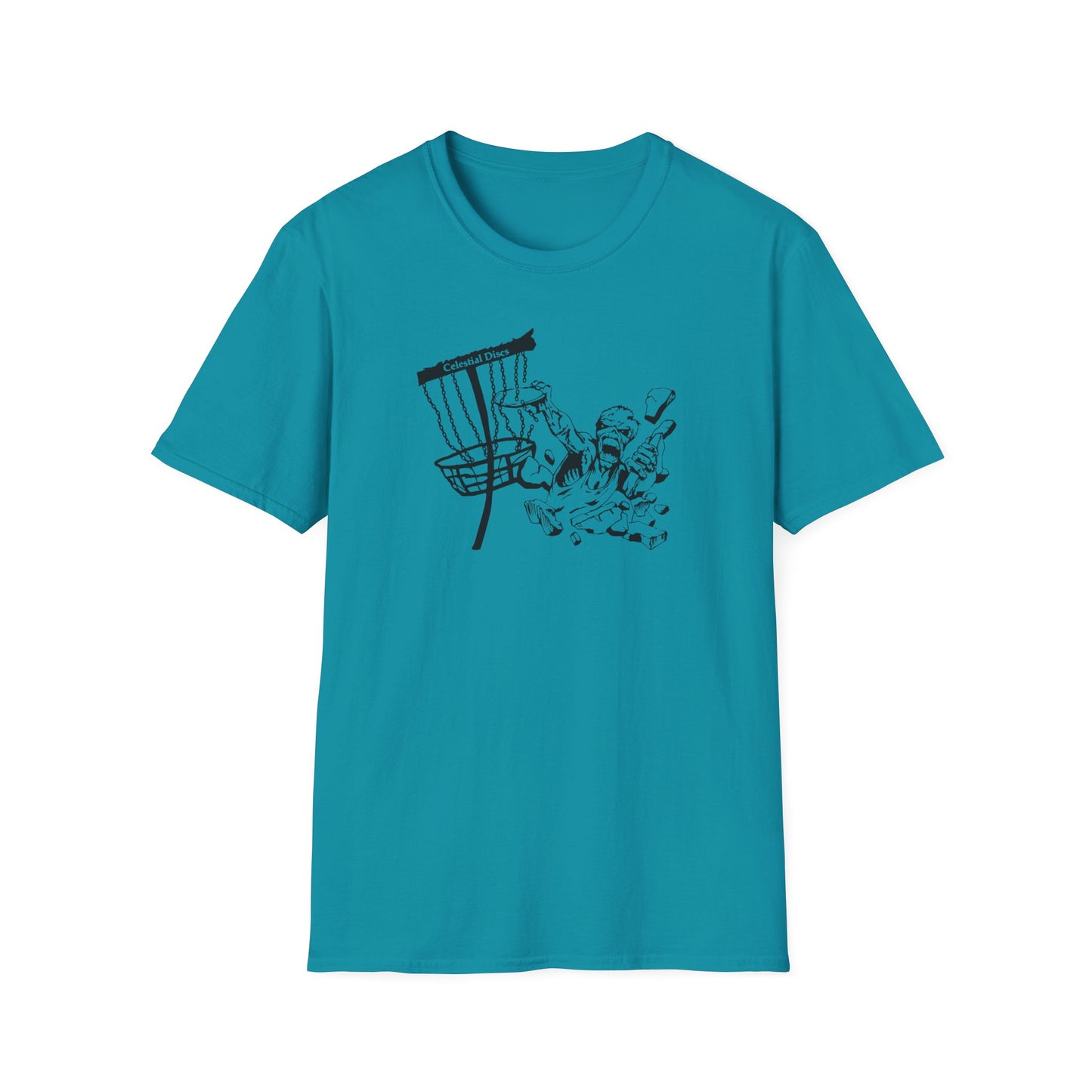 Celestial Zombie Disc Golf Apparel Softstyle T-Shirt by Celestial