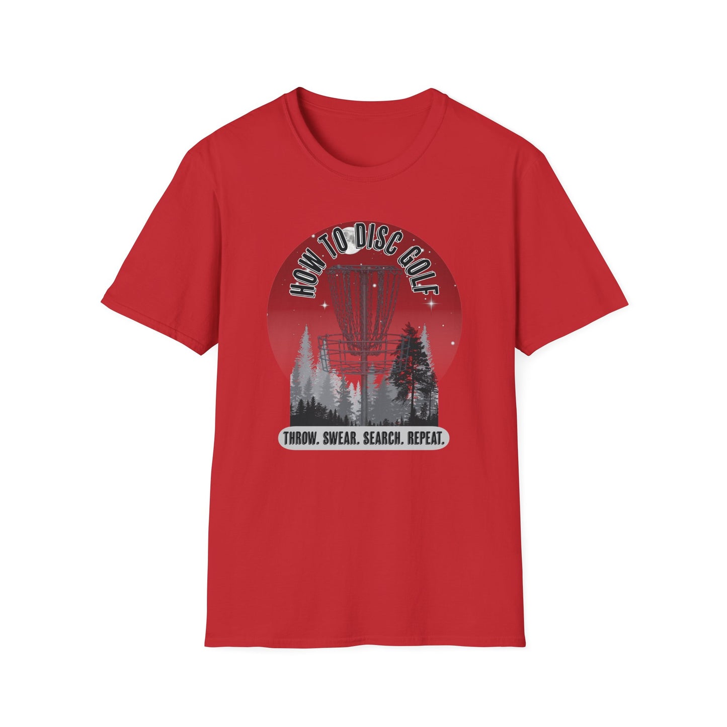 How to Disc Golf Disc Golf Apparel Softstyle T-Shirt by Celestial