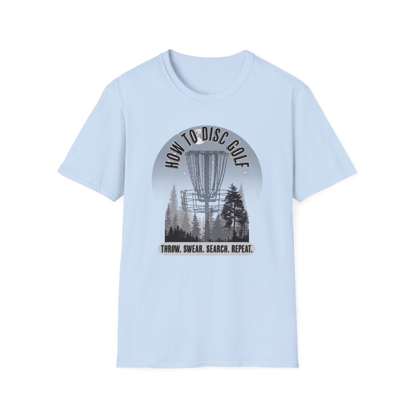 How to Disc Golf Disc Golf Apparel Softstyle T-Shirt by Celestial