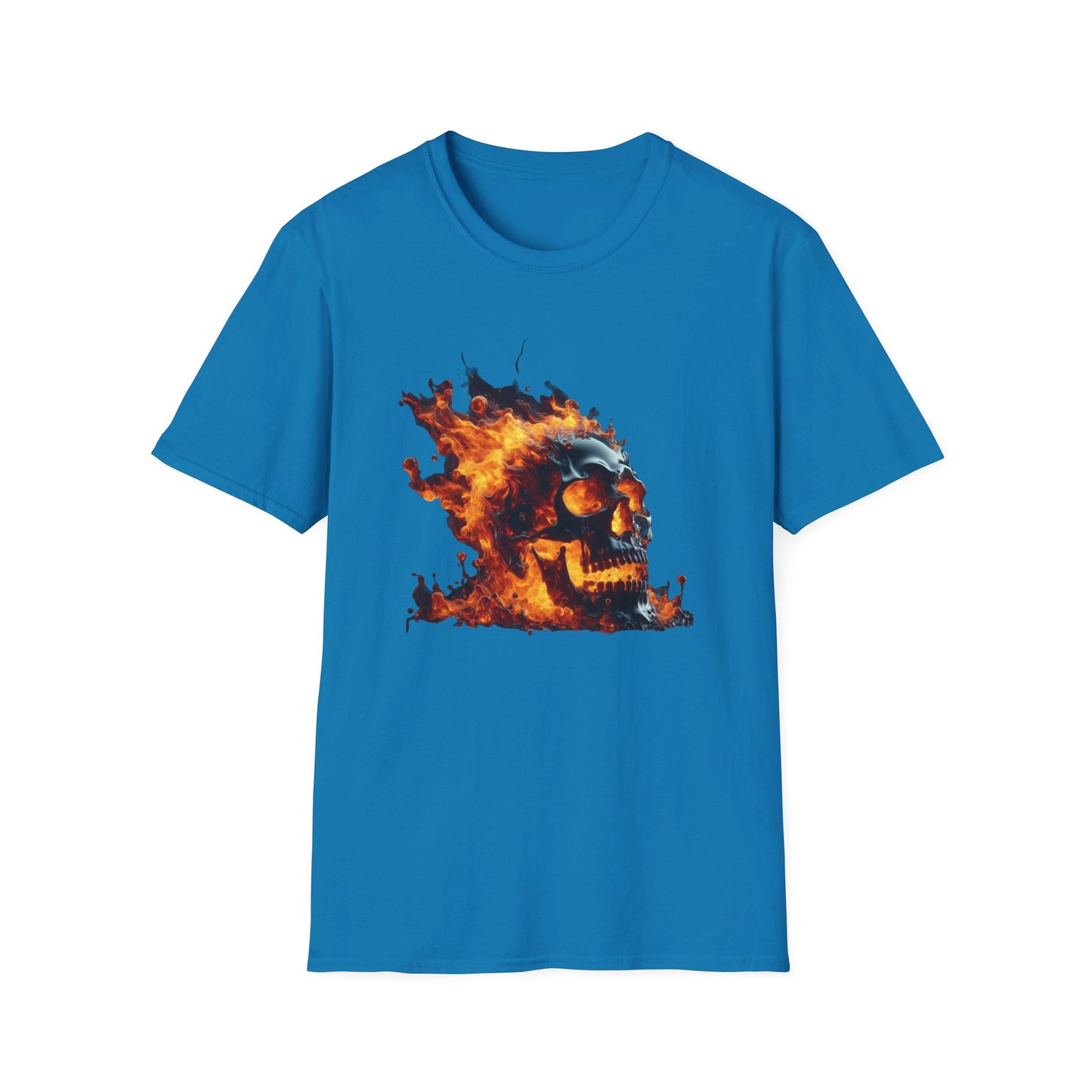 Flaming Skull Apparel Softstyle T-Shirt by Celestial