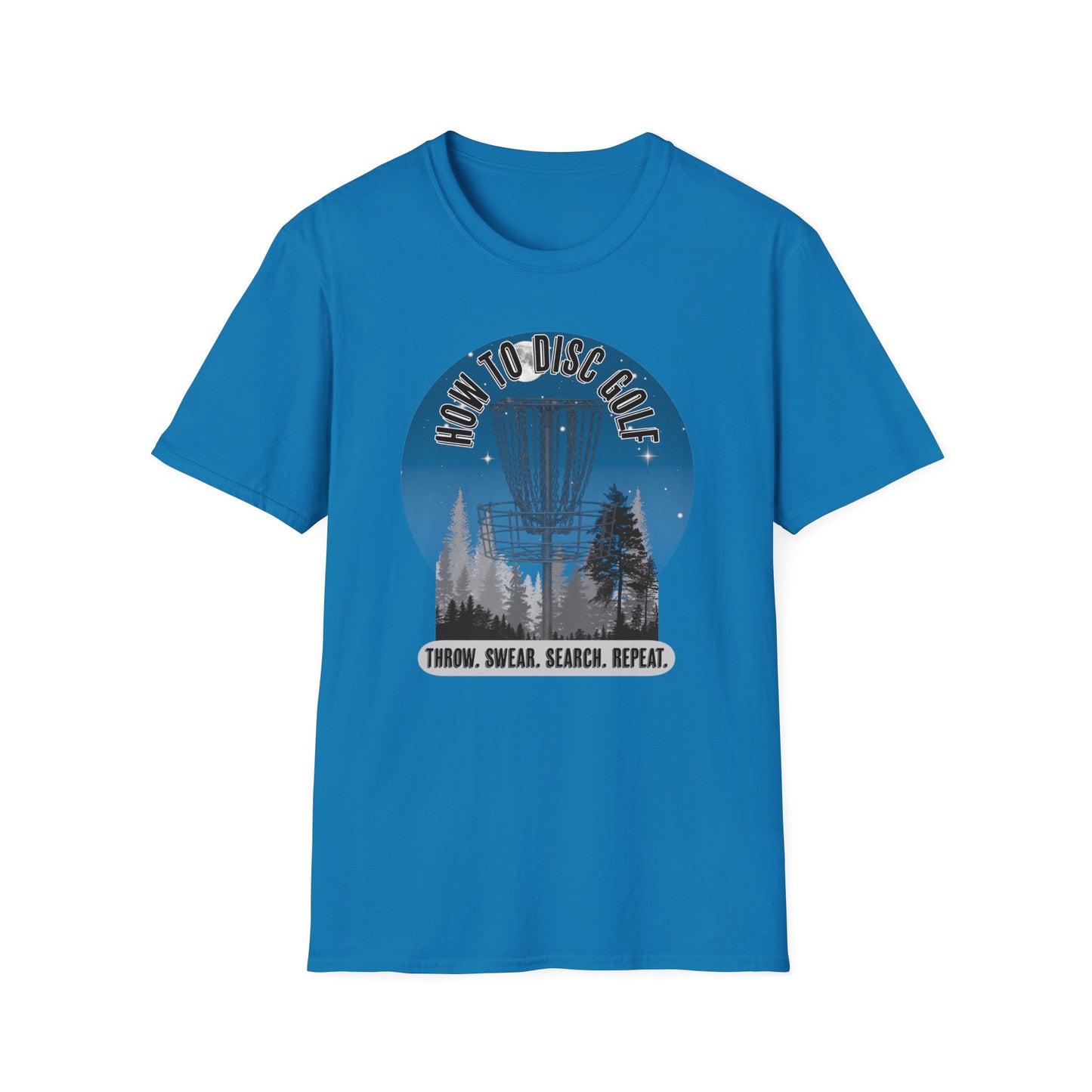 How to Disc Golf Disc Golf Apparel Softstyle T-Shirt by Celestial