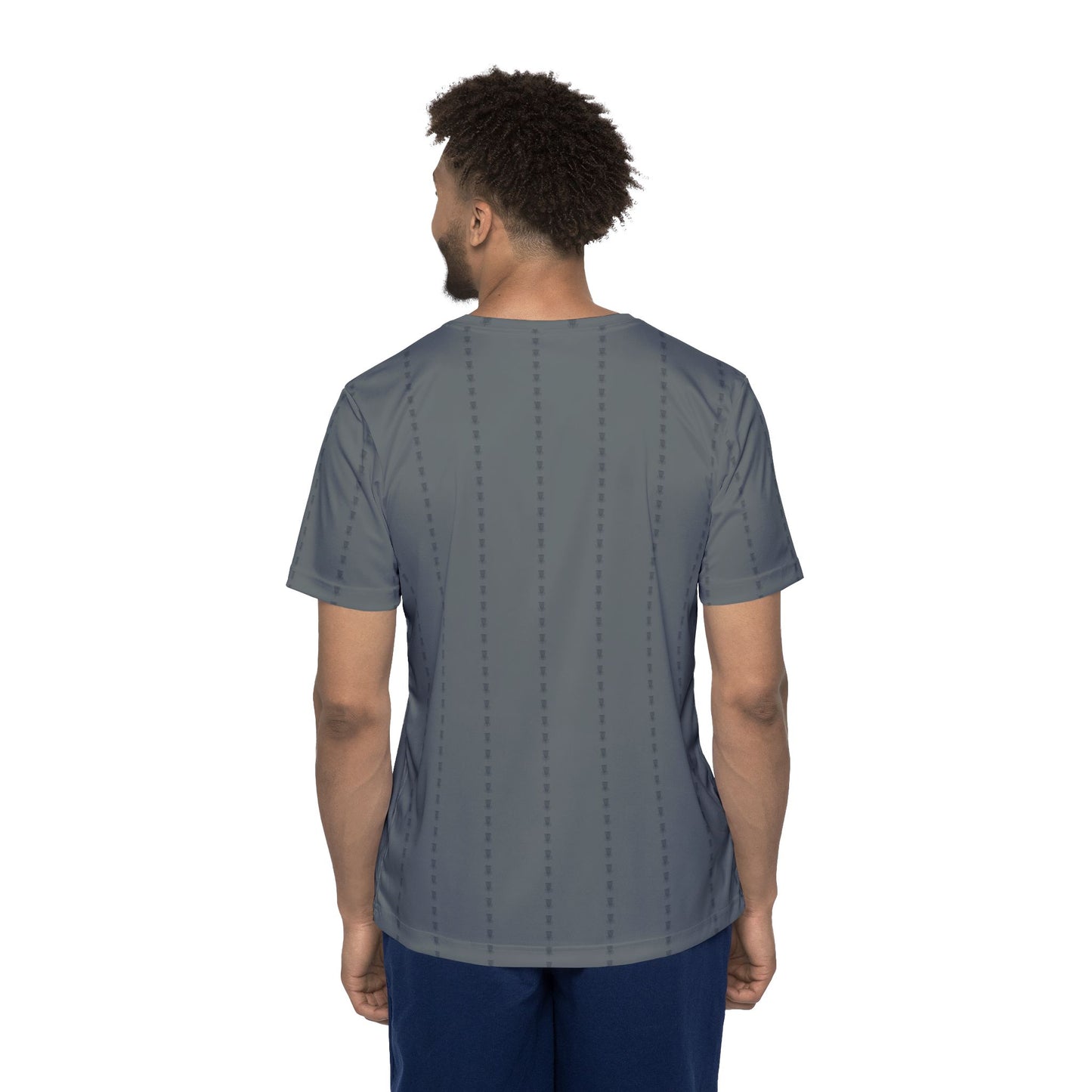 Disc Golf Basket Pinstripes Disc Golf Men's Apparel Sports Jersey by Celestial