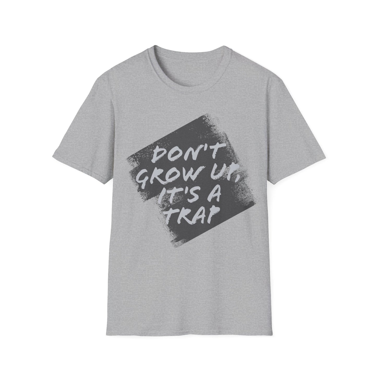 "Don't grow up, it's a trap" Humorous Apparel Softstyle T-Shirt by Celestial
