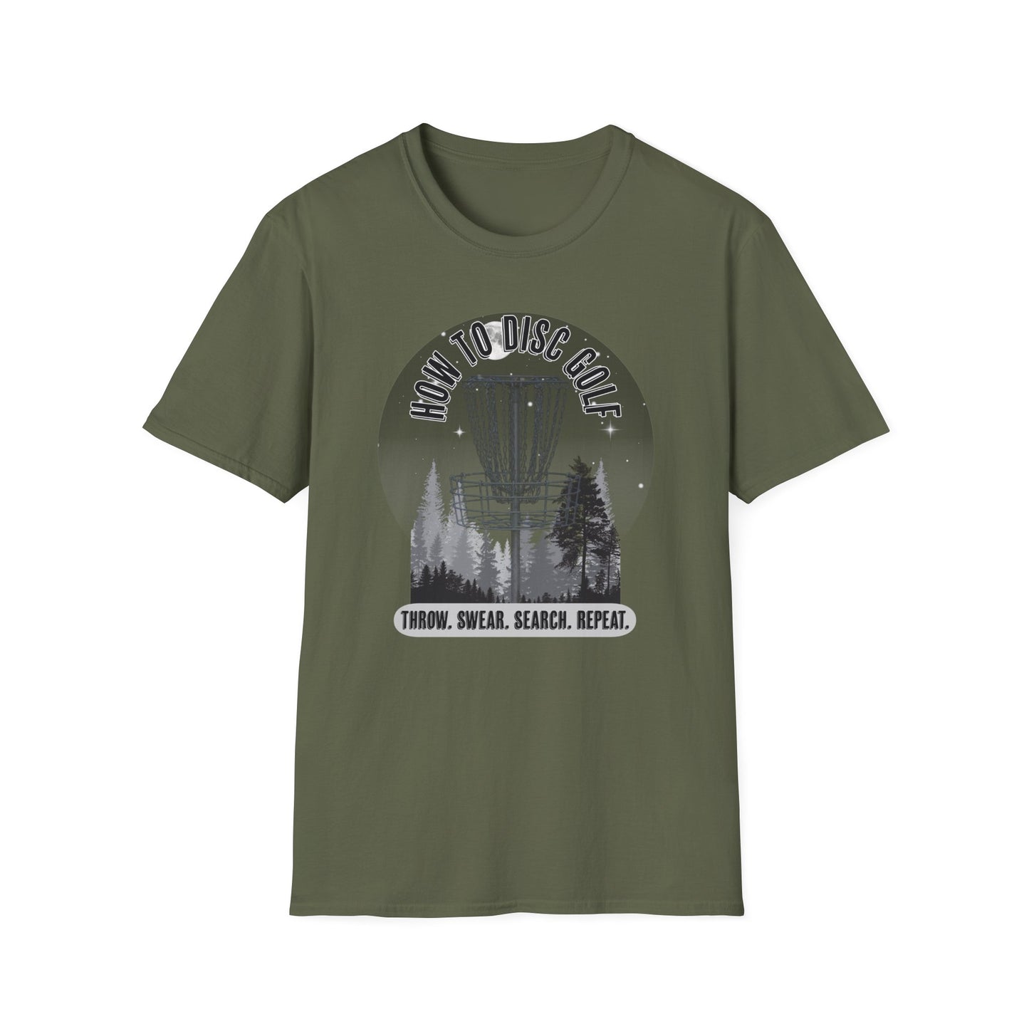 How to Disc Golf Disc Golf Apparel Softstyle T-Shirt by Celestial
