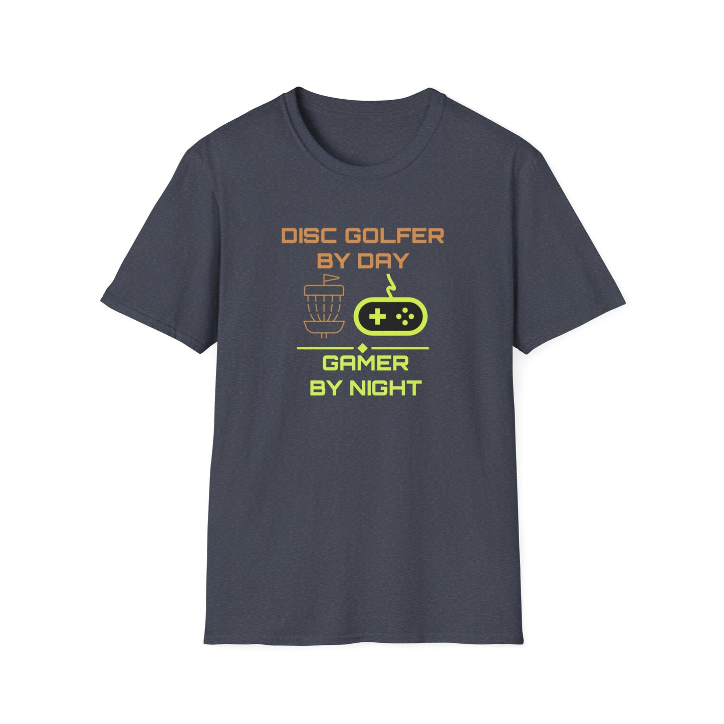 Disc Golfer By Day... Disc Golf Apparel Softstyle T-Shirt by Celestial