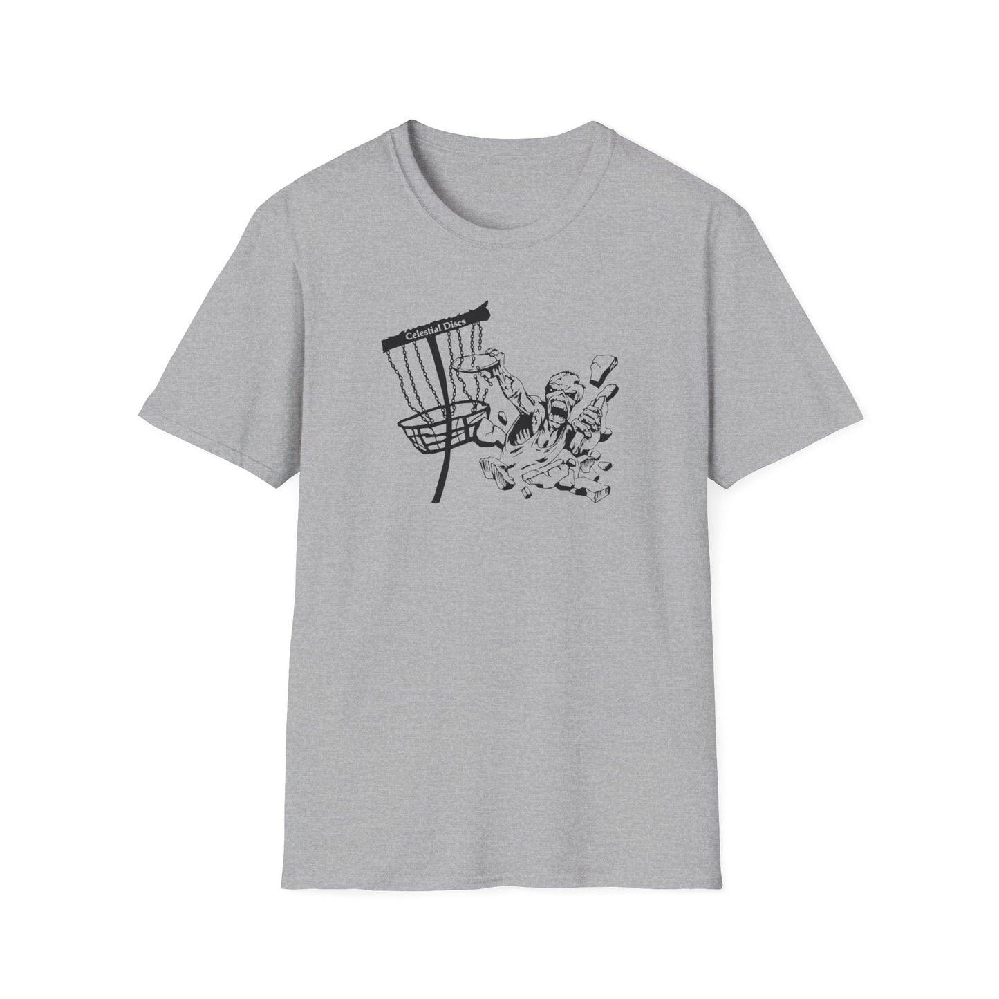 Celestial Zombie Disc Golf Apparel Softstyle T-Shirt by Celestial