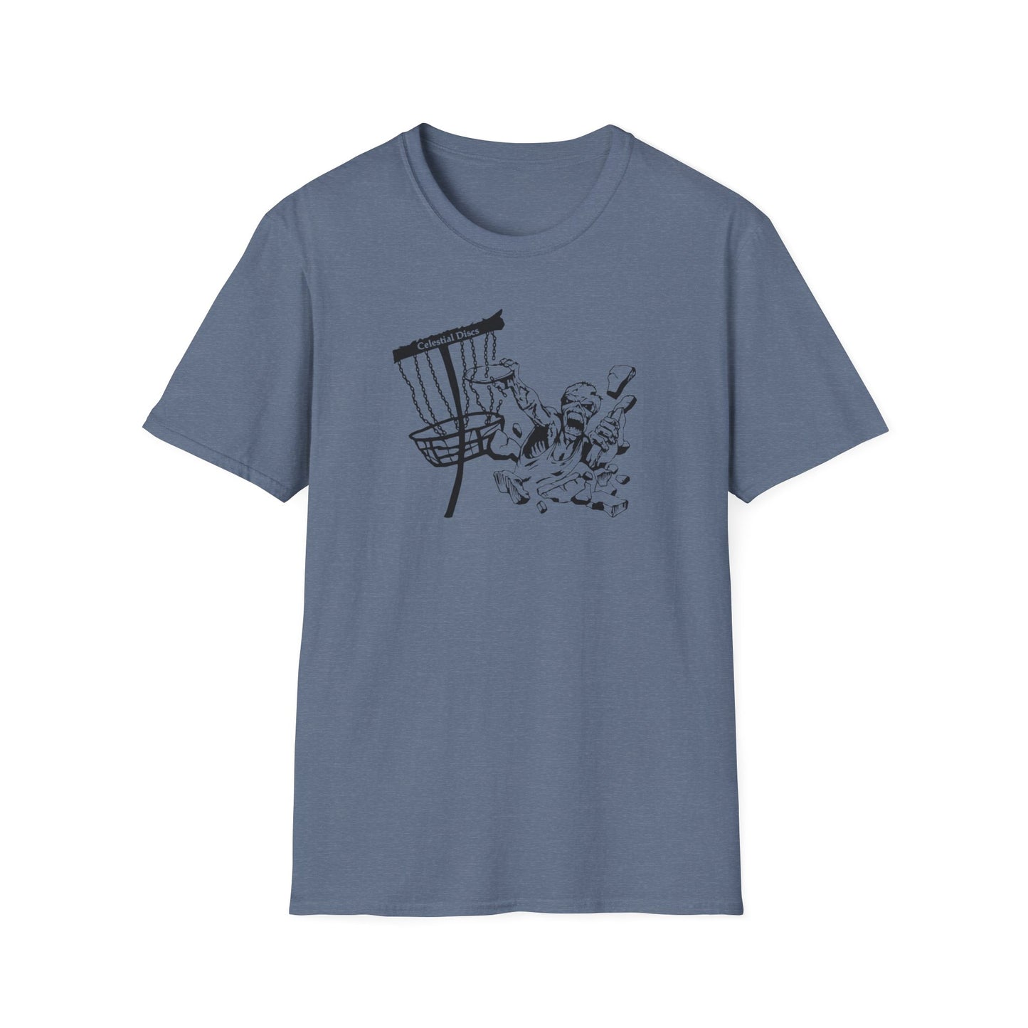 Celestial Zombie Disc Golf Apparel Softstyle T-Shirt by Celestial