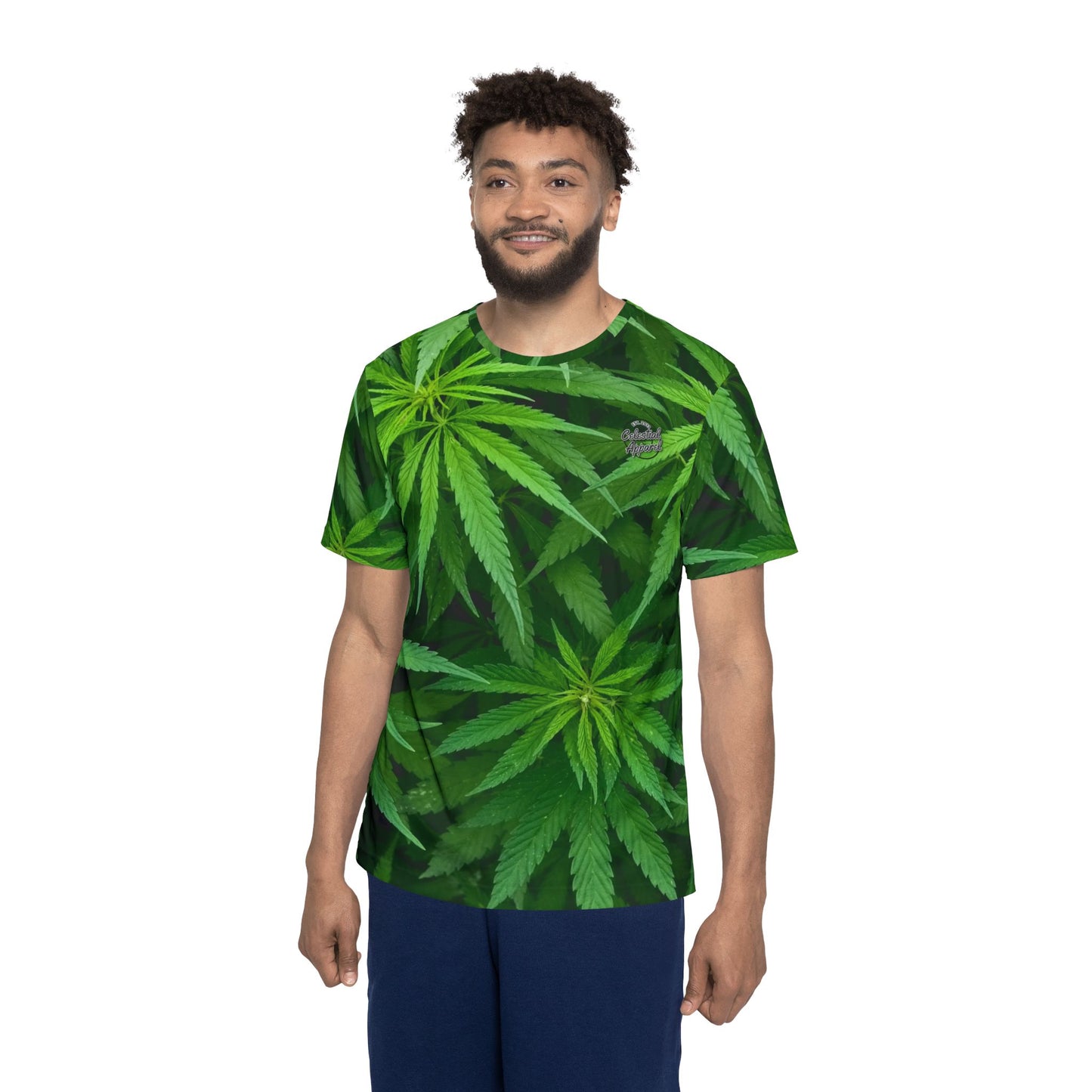 Pot Leaf Men's Apparel Sports Jersey by Celestial