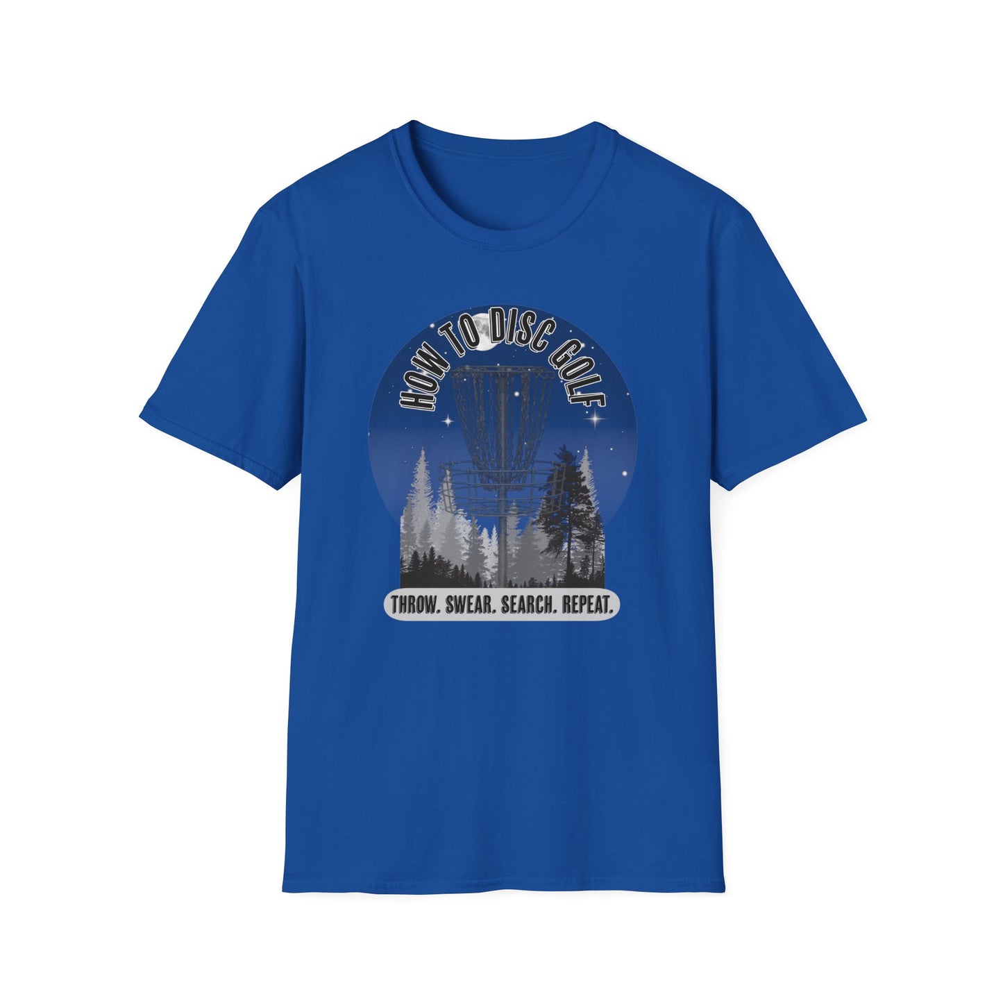 How to Disc Golf Disc Golf Apparel Softstyle T-Shirt by Celestial