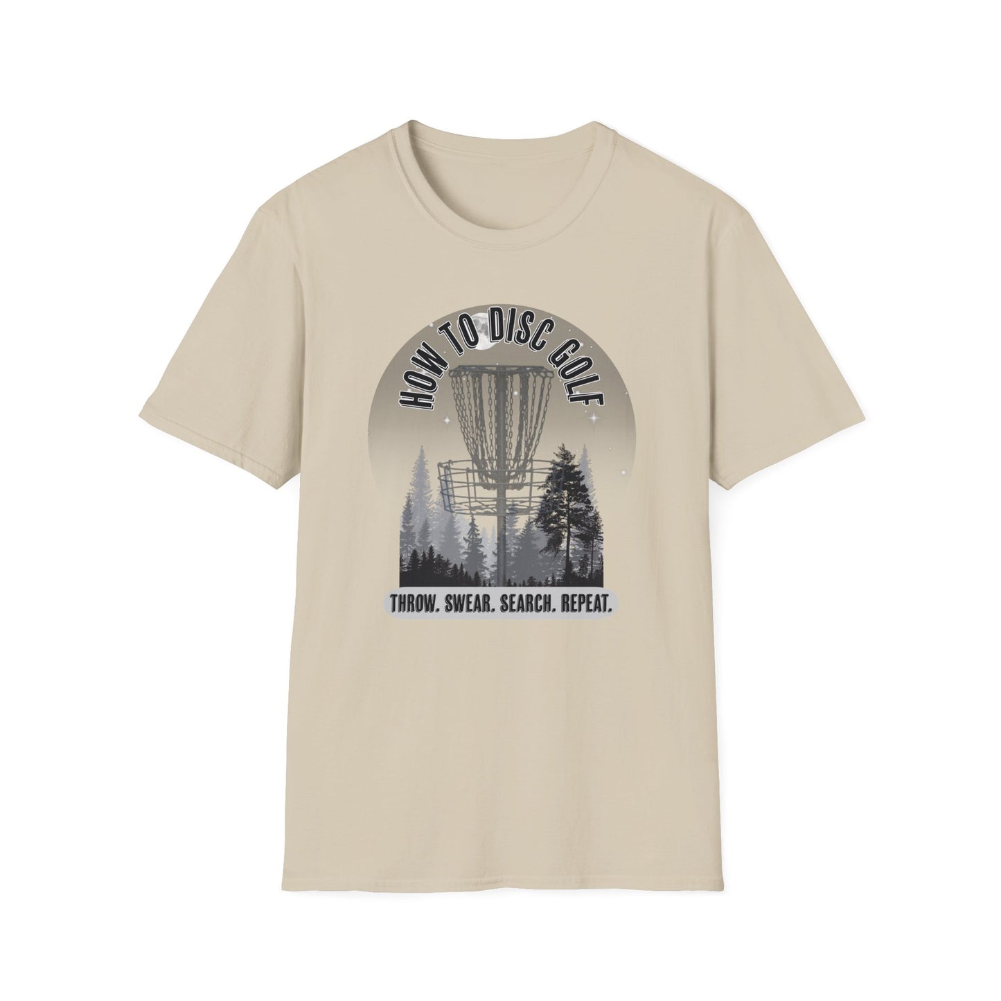 How to Disc Golf Disc Golf Apparel Softstyle T-Shirt by Celestial