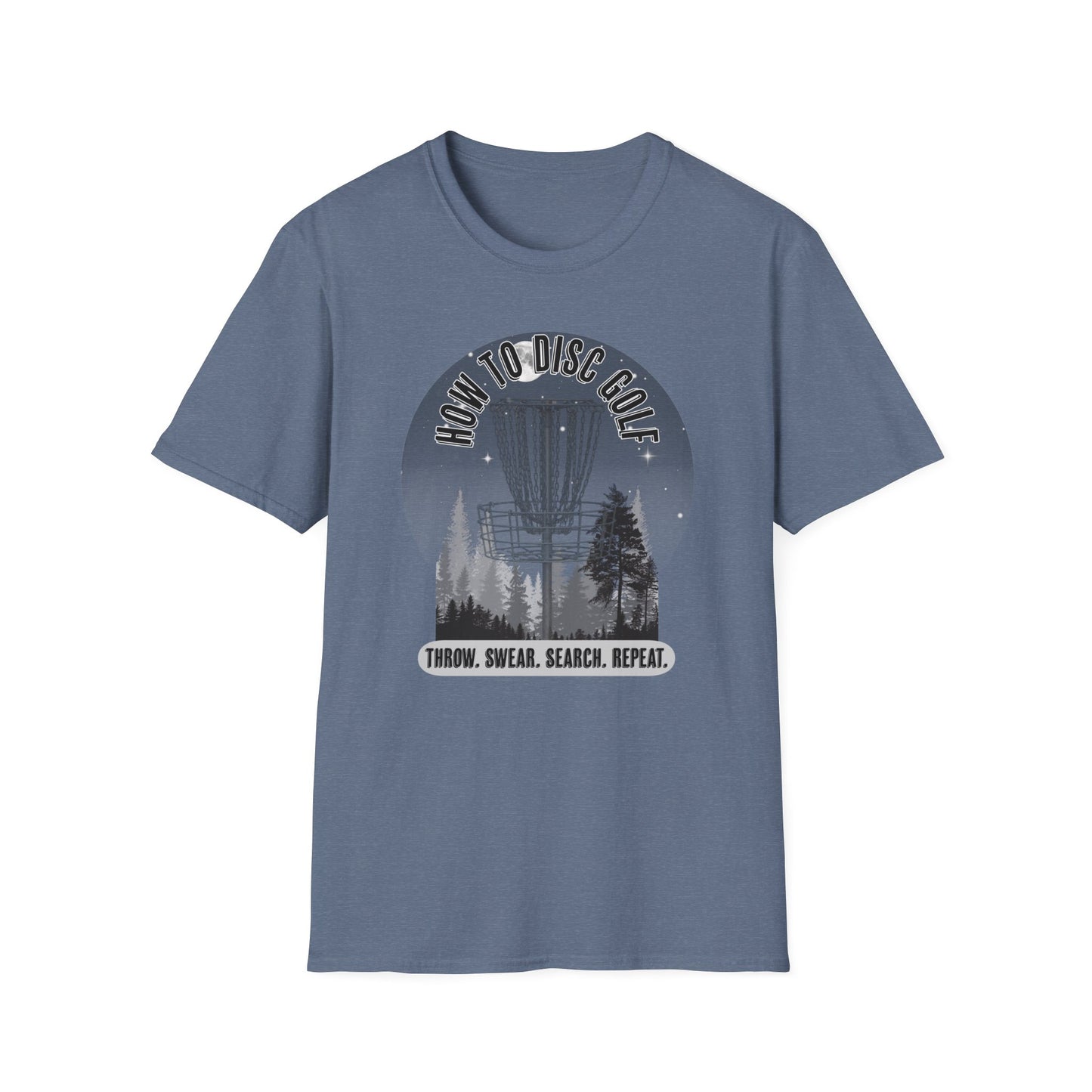 How to Disc Golf Disc Golf Apparel Softstyle T-Shirt by Celestial