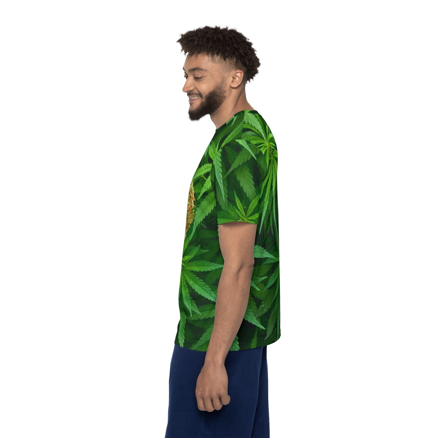Now This Bud's For You! Pot Leaf Men's Apparel Sports Jersey by Celestial