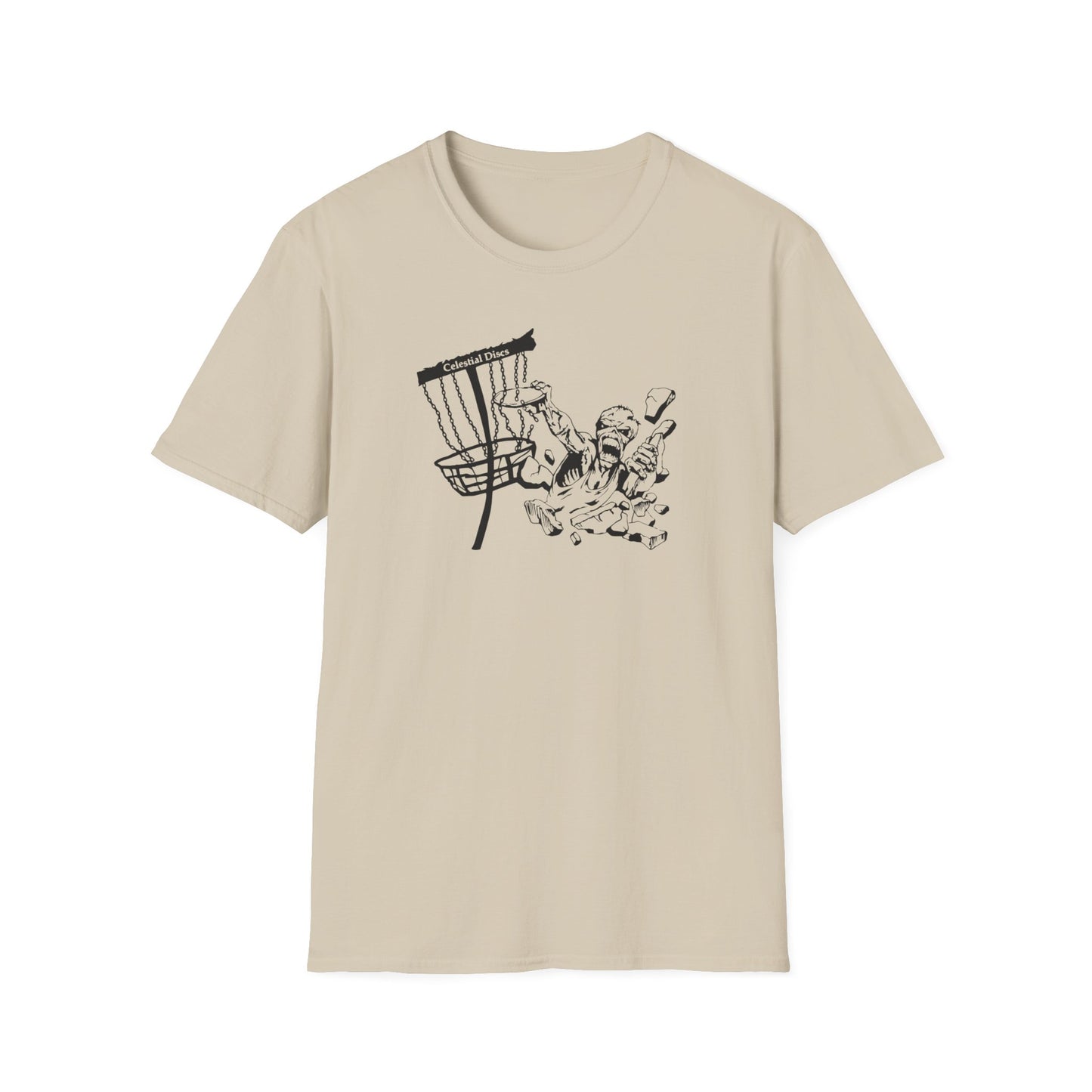 Celestial Zombie Disc Golf Apparel Softstyle T-Shirt by Celestial