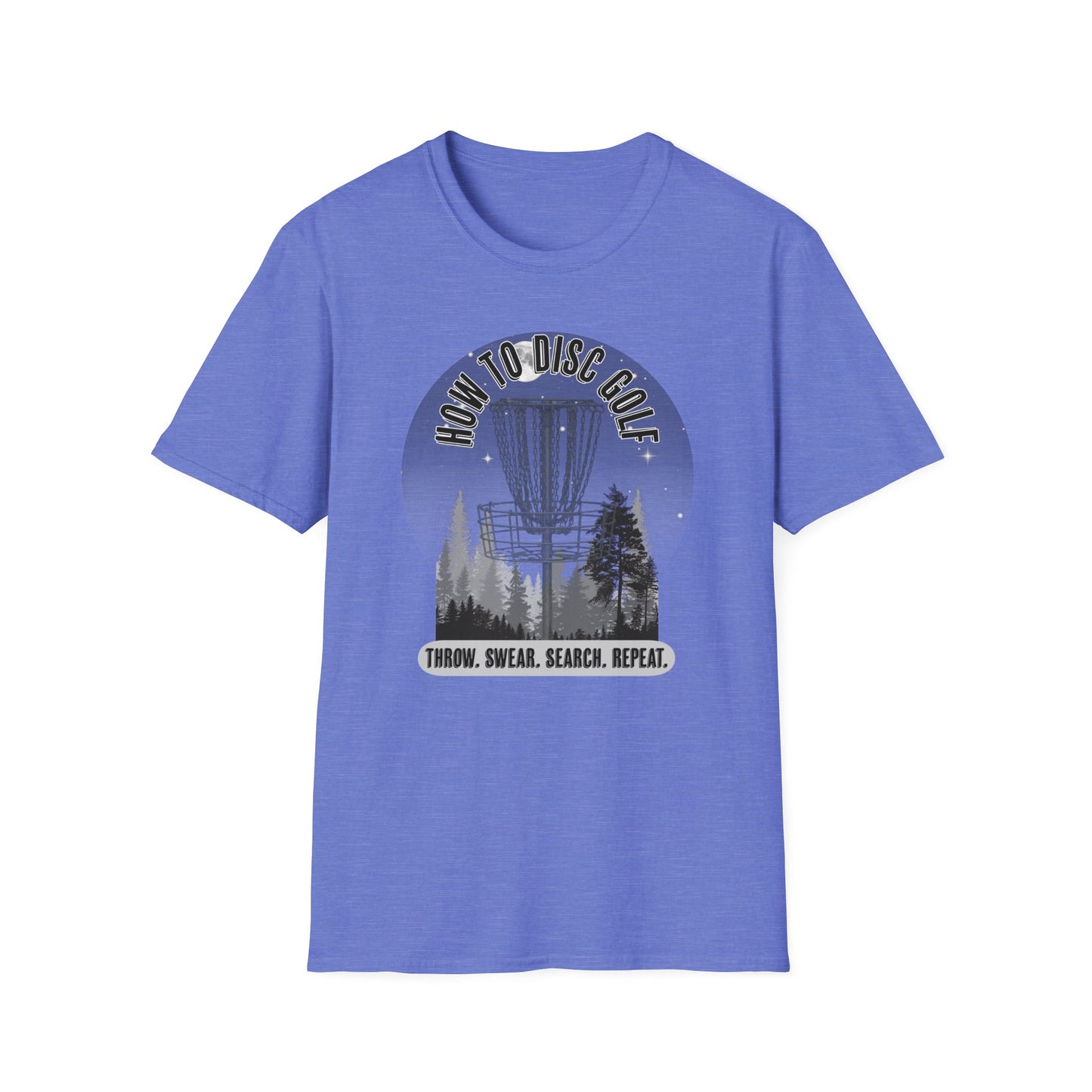 How to Disc Golf Disc Golf Apparel Softstyle T-Shirt by Celestial
