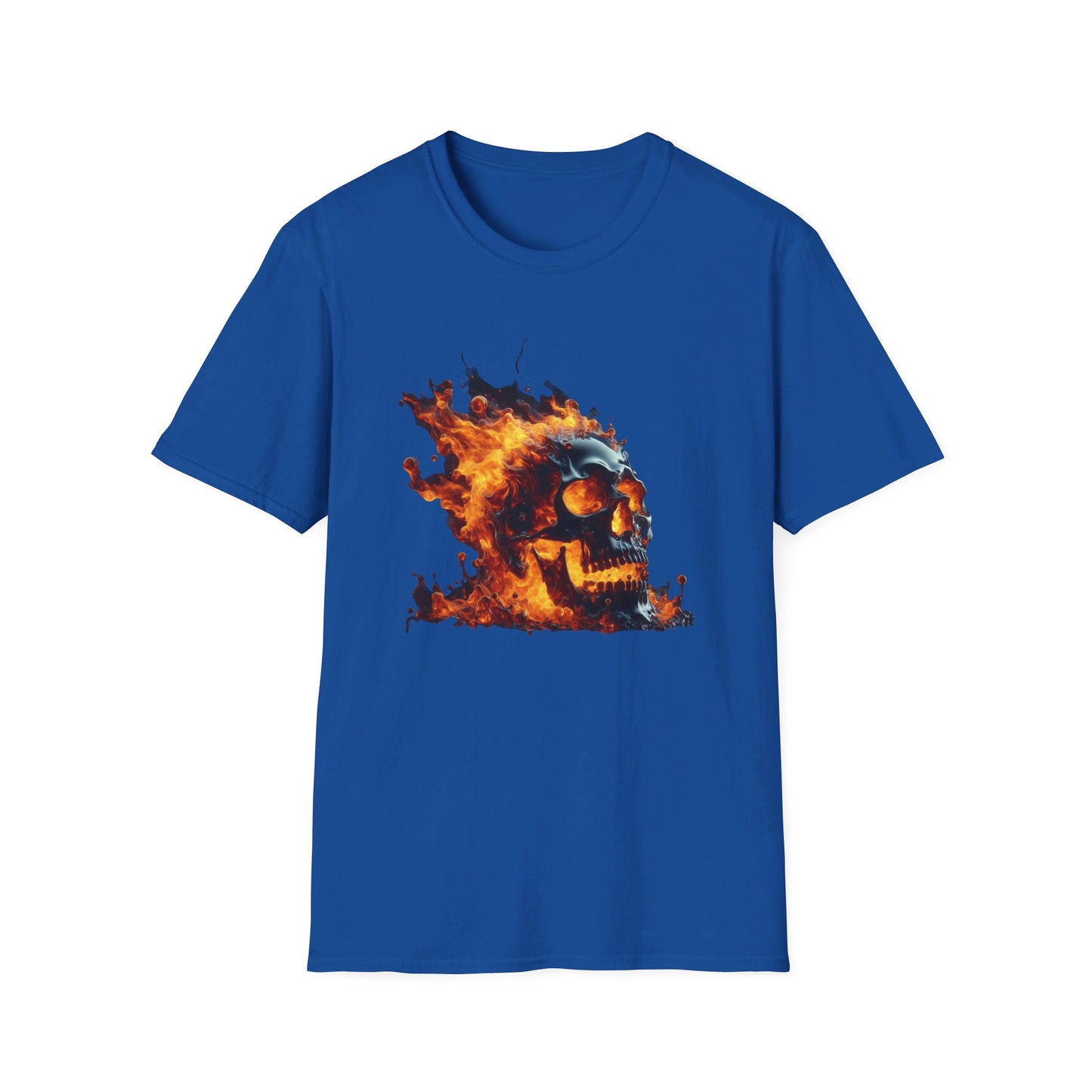 Flaming Skull Apparel Softstyle T-Shirt by Celestial