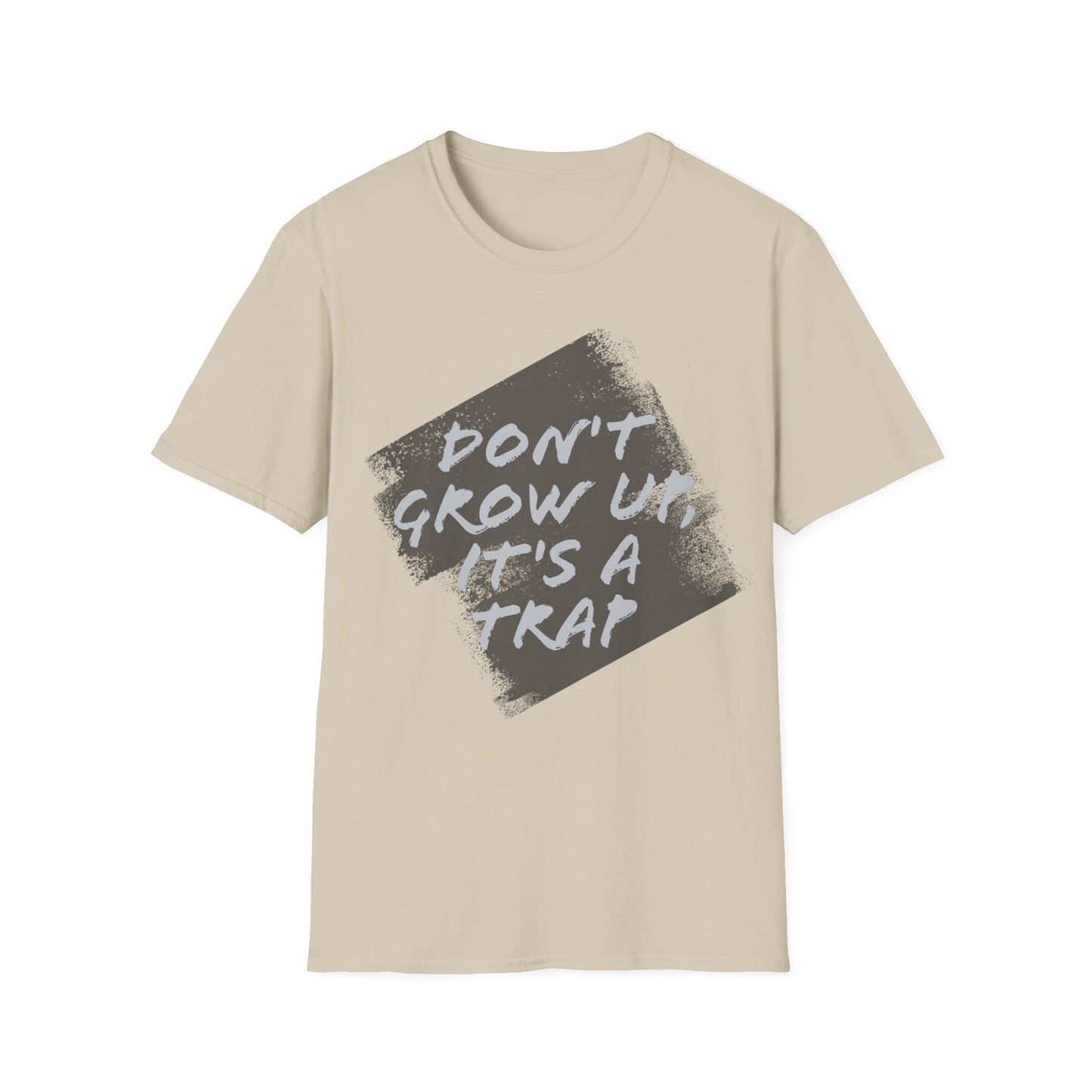 "Don't grow up, it's a trap" Humorous Apparel Softstyle T-Shirt by Celestial