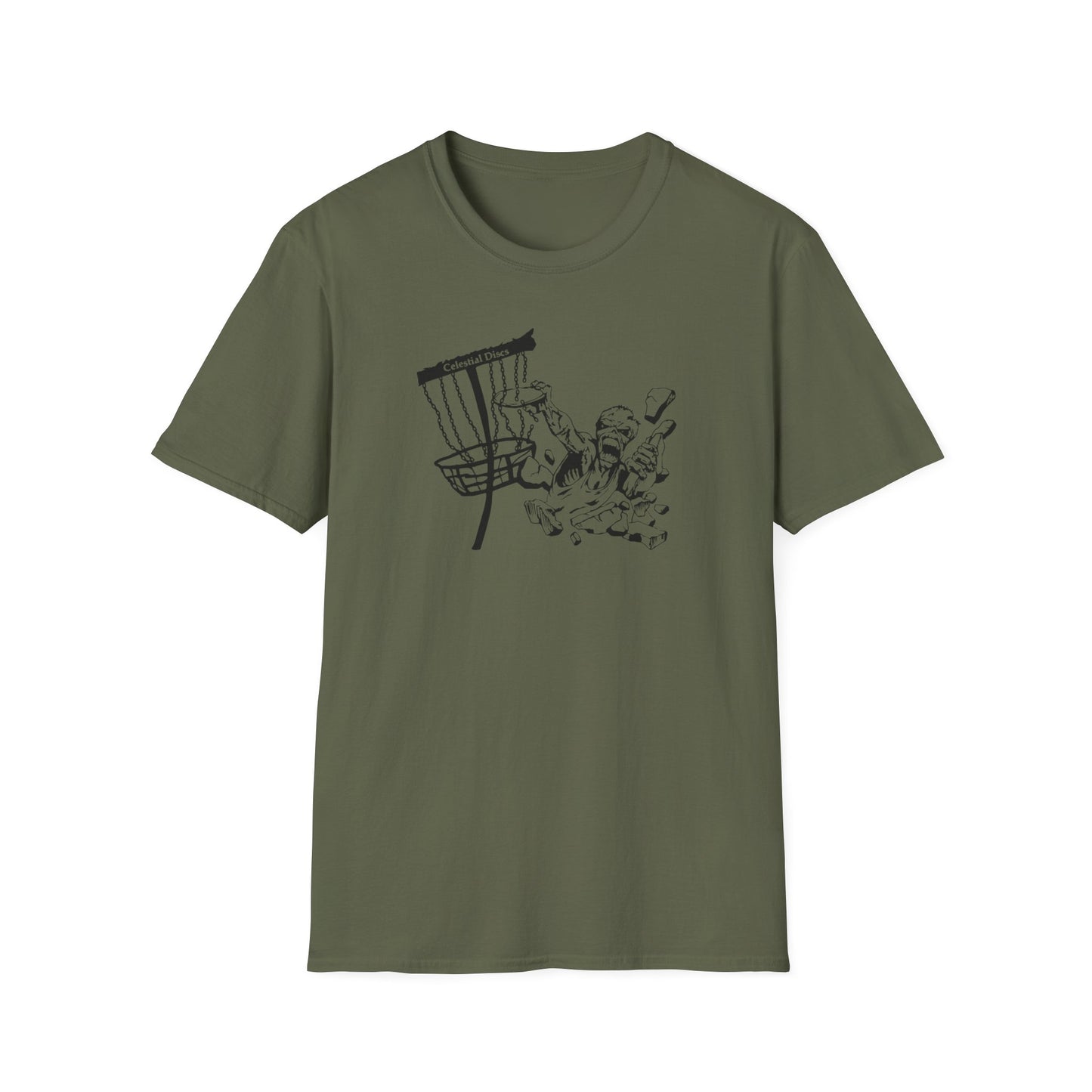 Celestial Zombie Disc Golf Apparel Softstyle T-Shirt by Celestial