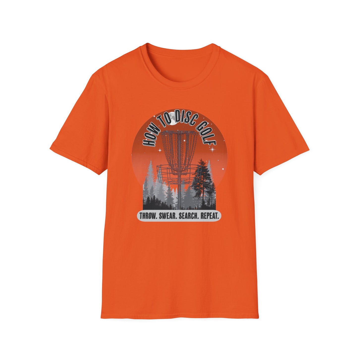 How to Disc Golf Disc Golf Apparel Softstyle T-Shirt by Celestial