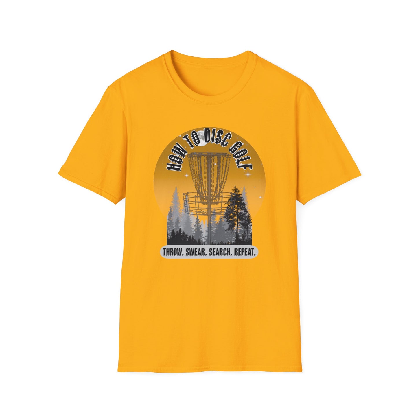 How to Disc Golf Disc Golf Apparel Softstyle T-Shirt by Celestial
