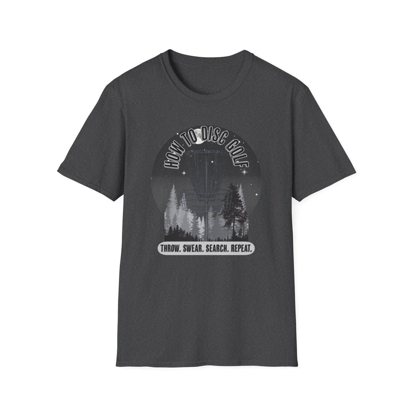 How to Disc Golf Disc Golf Apparel Softstyle T-Shirt by Celestial