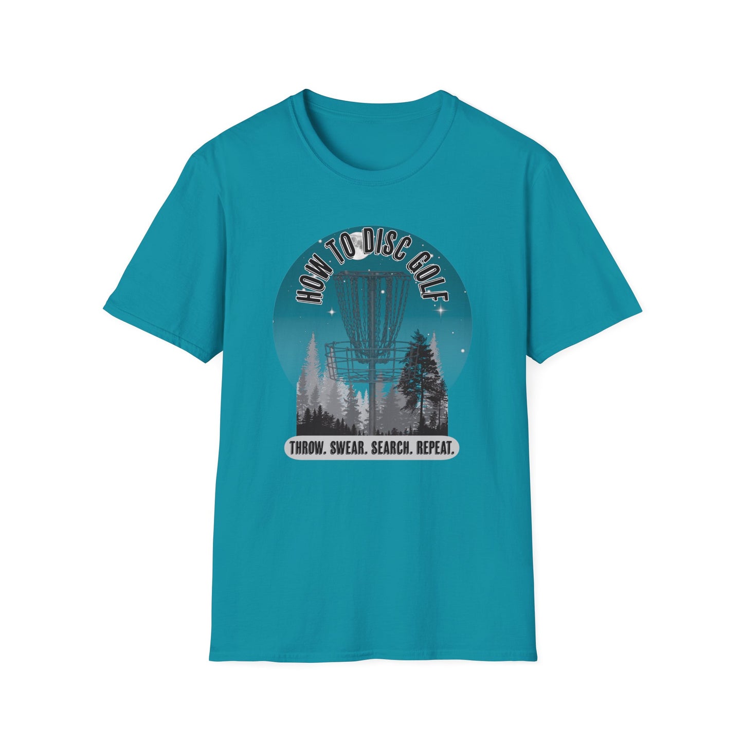 How to Disc Golf Disc Golf Apparel Softstyle T-Shirt by Celestial