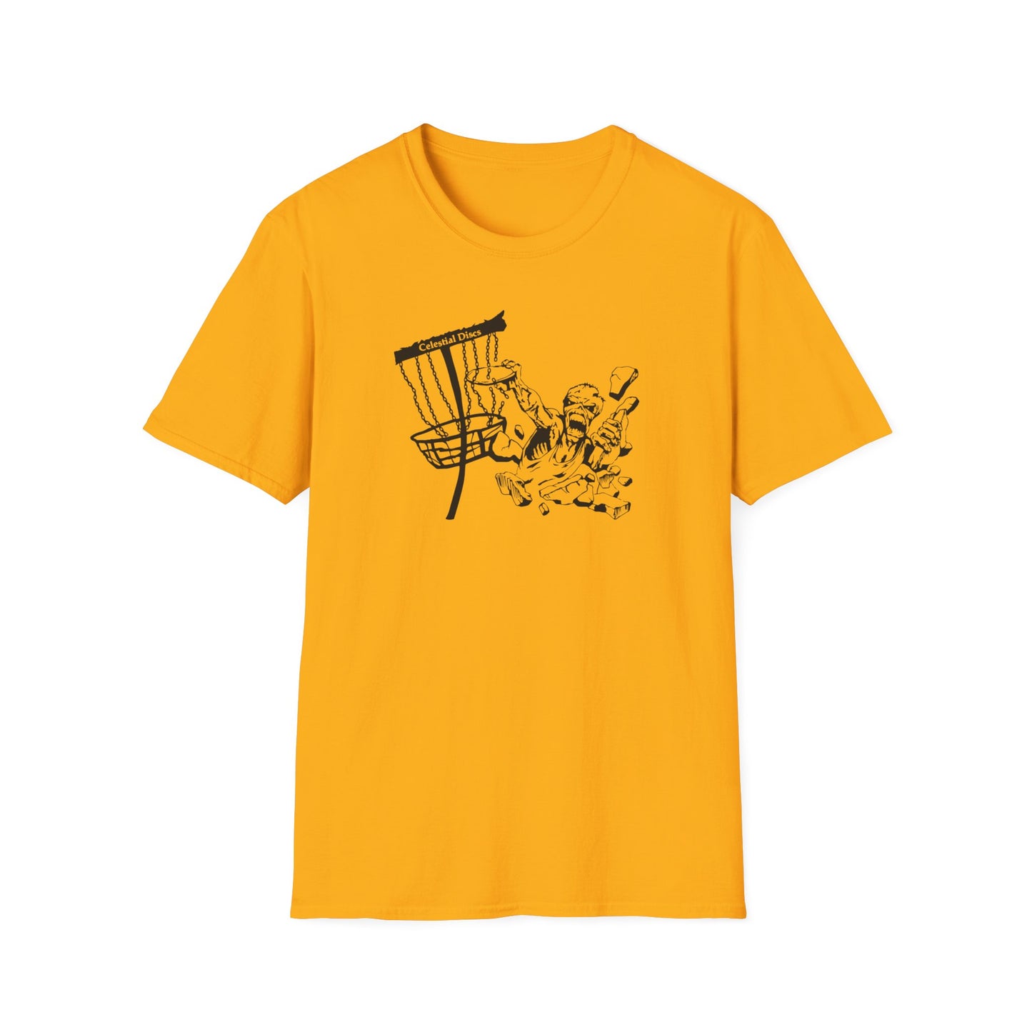 Celestial Zombie Disc Golf Apparel Softstyle T-Shirt by Celestial