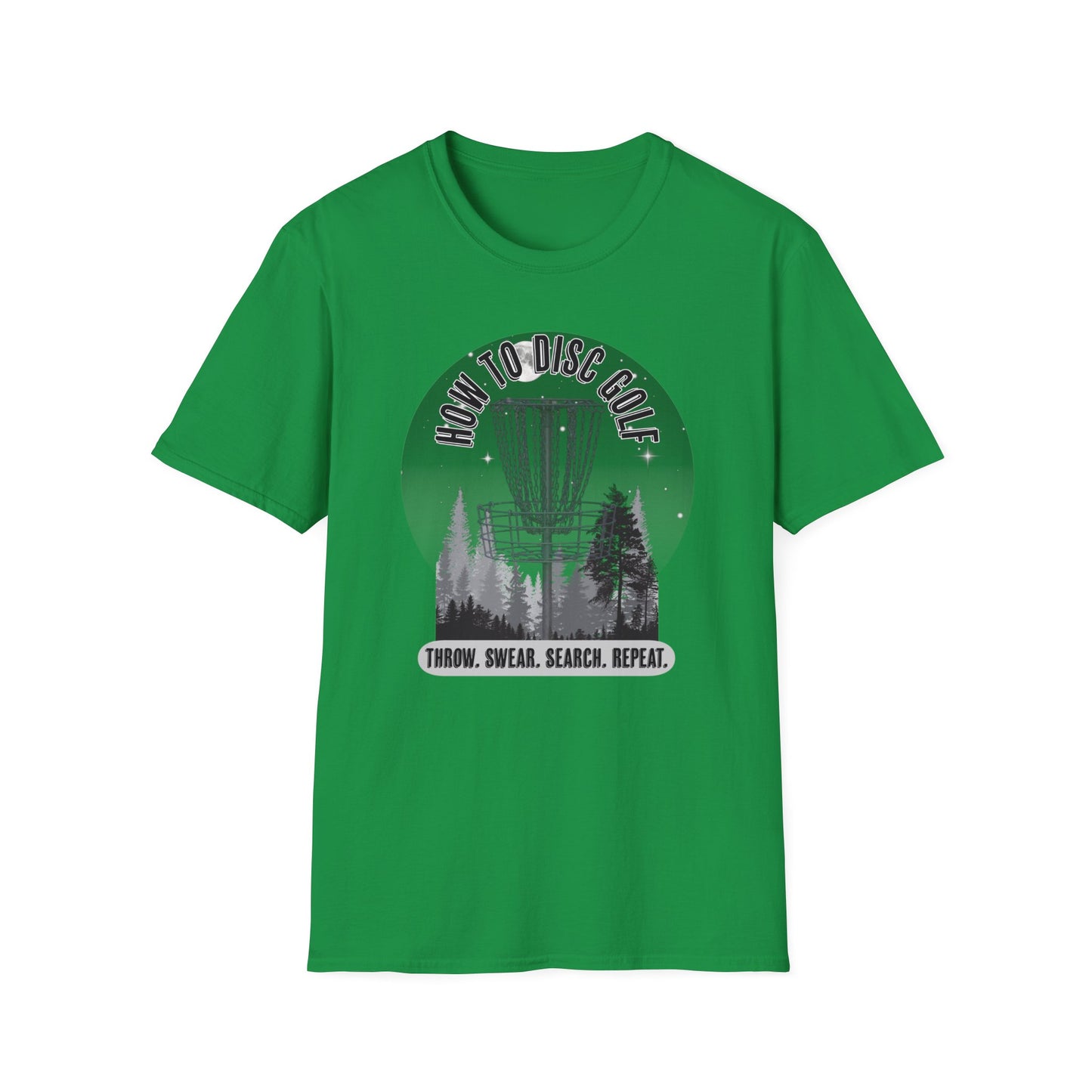 How to Disc Golf Disc Golf Apparel Softstyle T-Shirt by Celestial