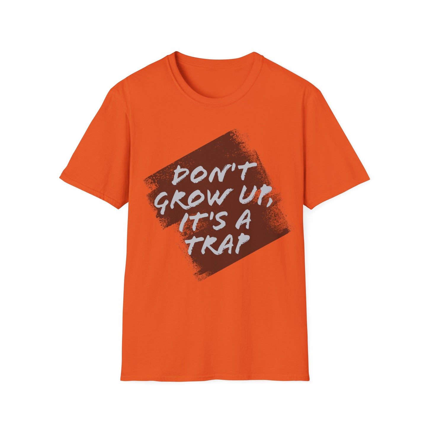 "Don't grow up, it's a trap" Humorous Apparel Softstyle T-Shirt by Celestial
