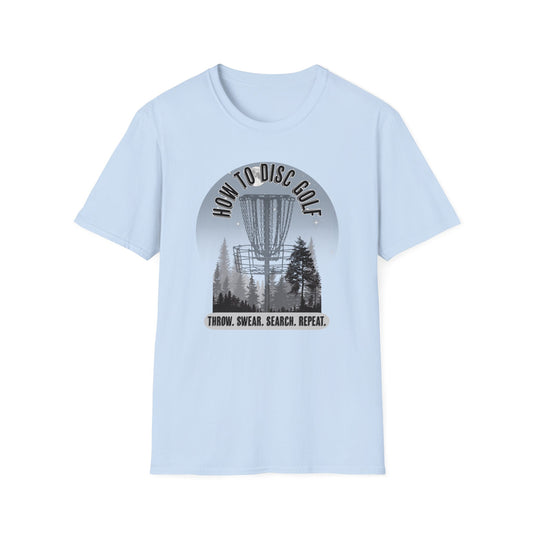 How to Disc Golf Disc Golf Apparel Softstyle T-Shirt by Celestial
