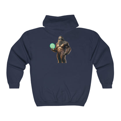 Sasquatch Disc Golf Apparel by Celestial Discs Unisex Heavy Blend Full Zip Hooded Sweatshirt