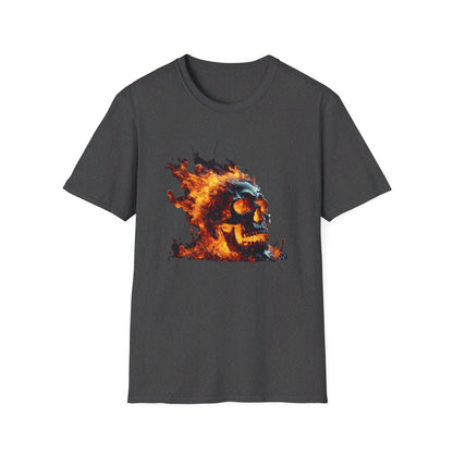 Flaming Skull Apparel Softstyle T-Shirt by Celestial