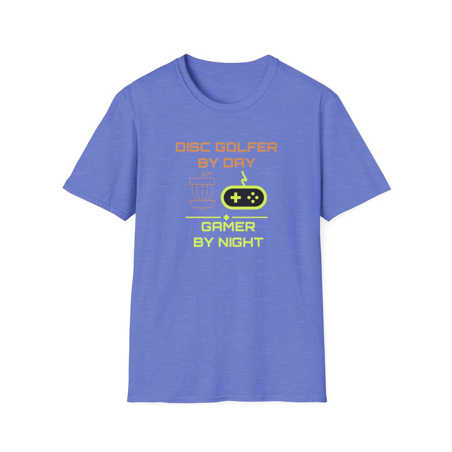 Disc Golfer By Day... Disc Golf Apparel Softstyle T-Shirt by Celestial