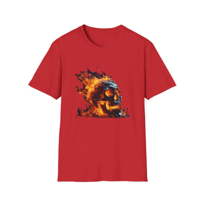 Flaming Skull Apparel Softstyle T-Shirt by Celestial